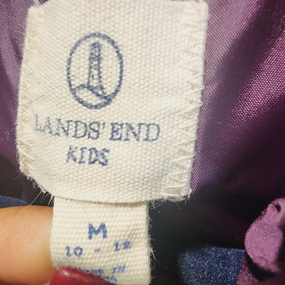 Land's End Kids  Burgundy Puffer Vest  Size M (10-12)